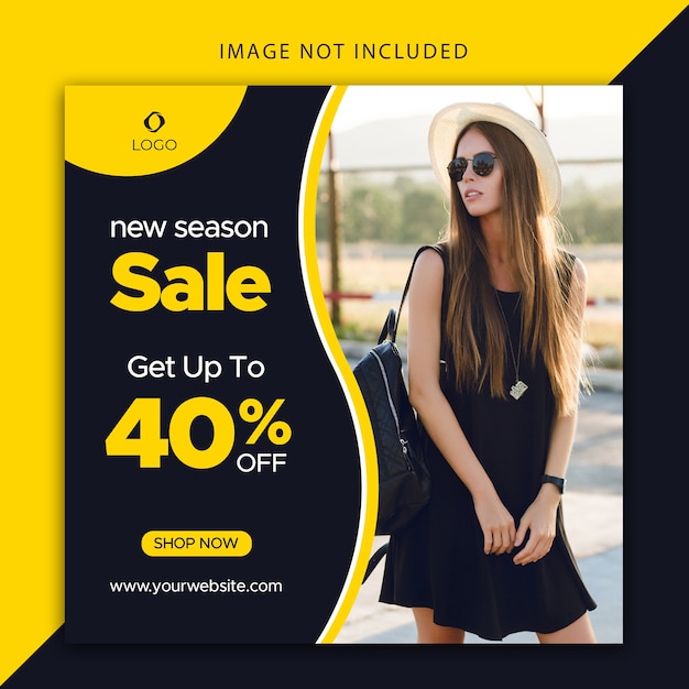 Vector new season sale editable banner for web and social media