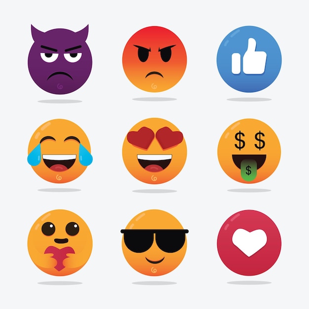 Vettore una nuova serie di emoji