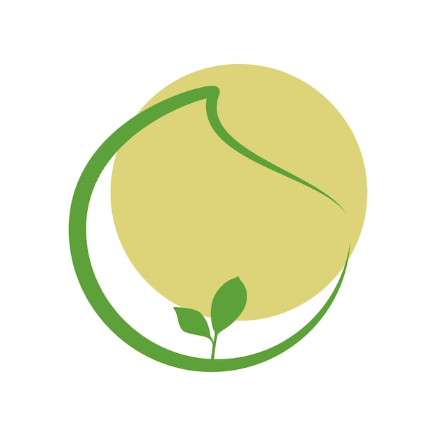 New shoots to fix ozone and young shoots icon for earth hand drawn eco friendly logo