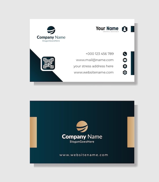 New simple business card template design