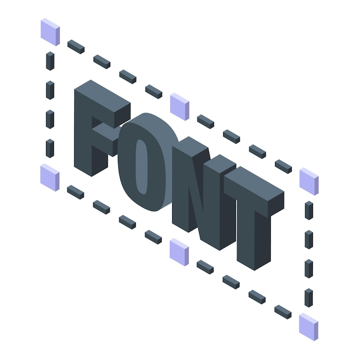 Vector new site font icon isometric vector screen business electronic