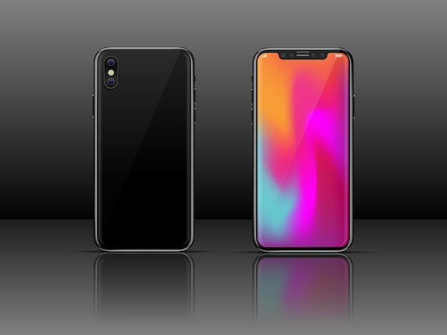 New smartphone front and back