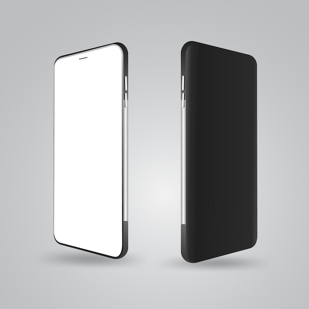 New smartphone mockup floating