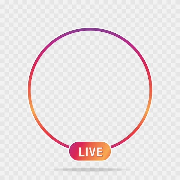 New Social media icon avatar LIVE video streaming colorful gradient.Element for social network, web, mobile, ui, app Vector EPS 10.