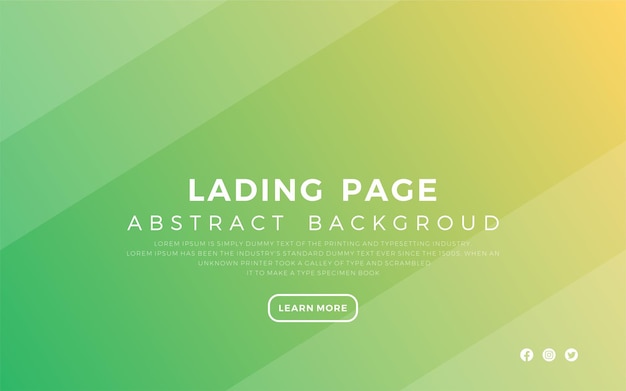 New social media lading page template abstract background