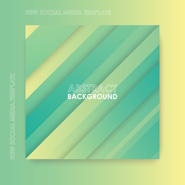 Vector new social media template. gradient geometric abstract design