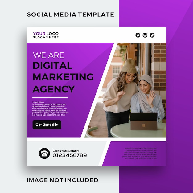 New social media template instagram business