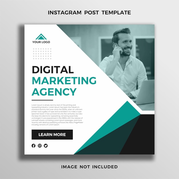 New social media template instagram post digital marketing