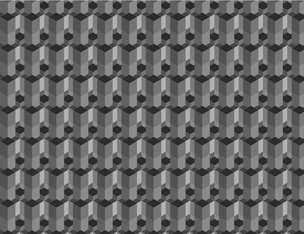 New style 3d metallic seamless cubic geometric shape pattern design vector background