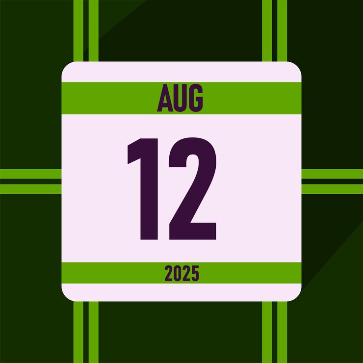 Vector new style calendar for printing month august