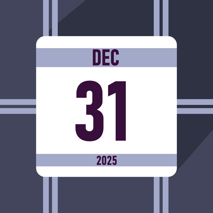 Vector new style calendar for printing month december
