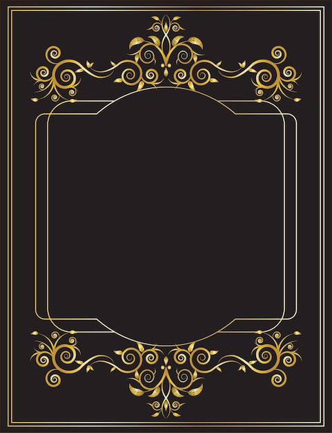 new style elegant floral ornament card background design vector template on shadow gray color