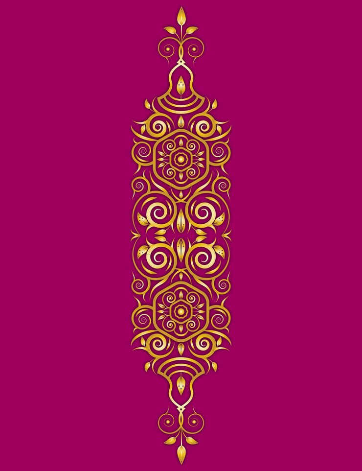वेक्टर new style golden floral ornament border design vector background on light pink color