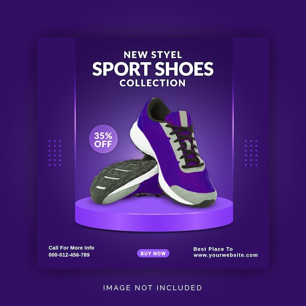 New Style Sport Shoe Collection Instagram banner Social Media Post Template