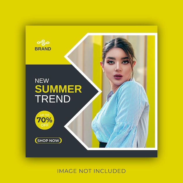 Vector new summer trend fashion sale social media post template