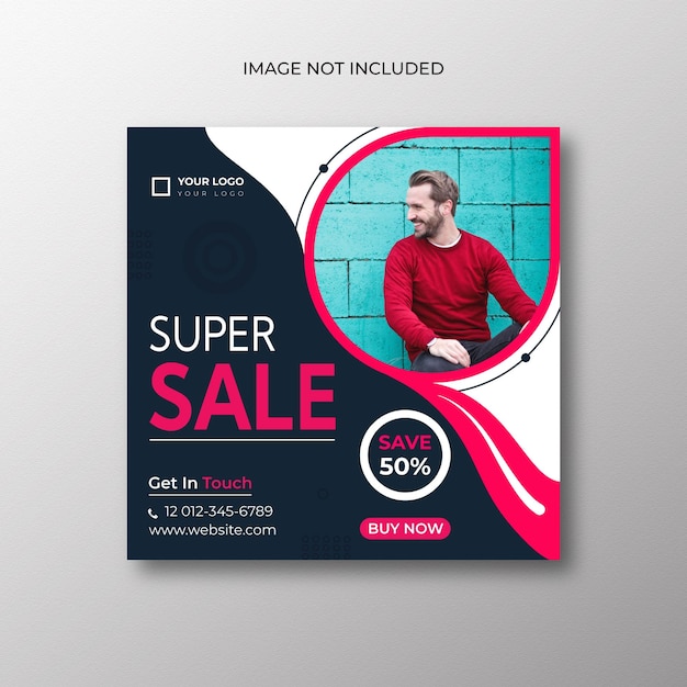 New super fashion collection social media post templates or banner design with discount offer