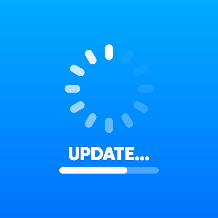 Vector new system update loading process app update concept system software update web banner