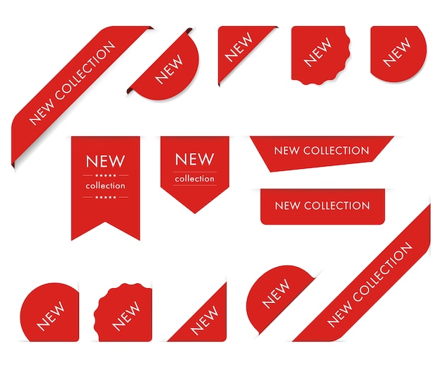 New tag ribbon and banner vector.