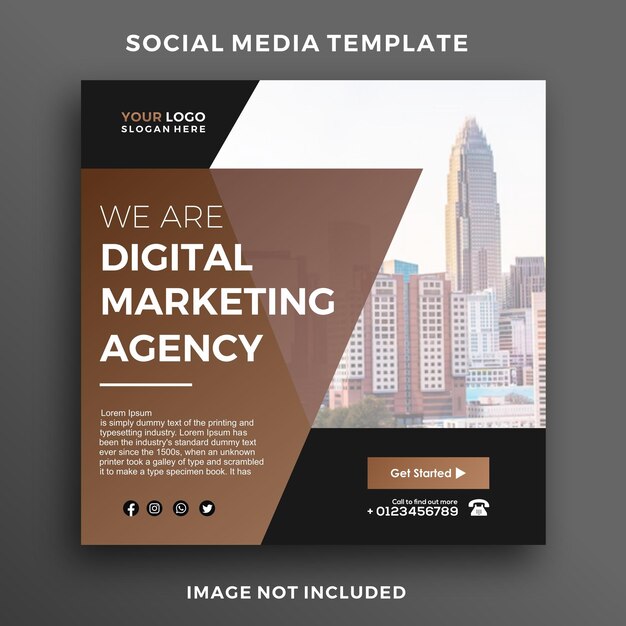 Vector new template instagram post business