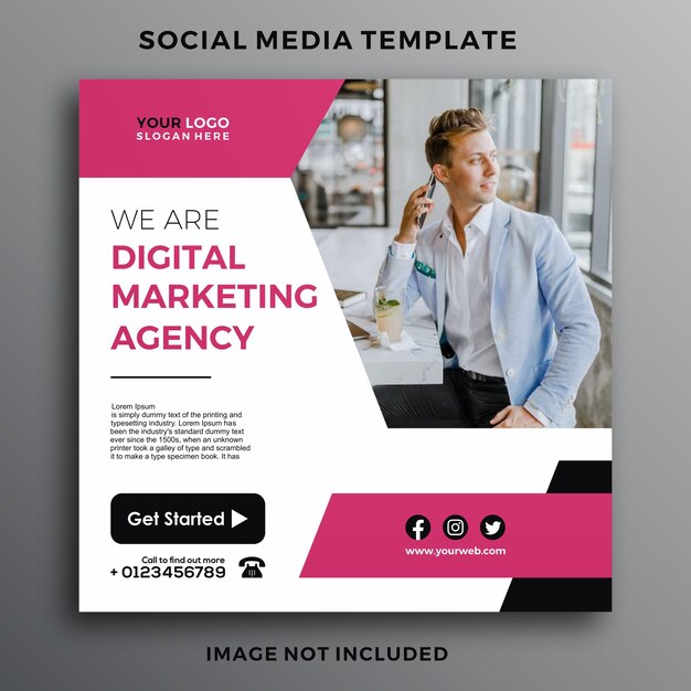 Vector new template instagram post business