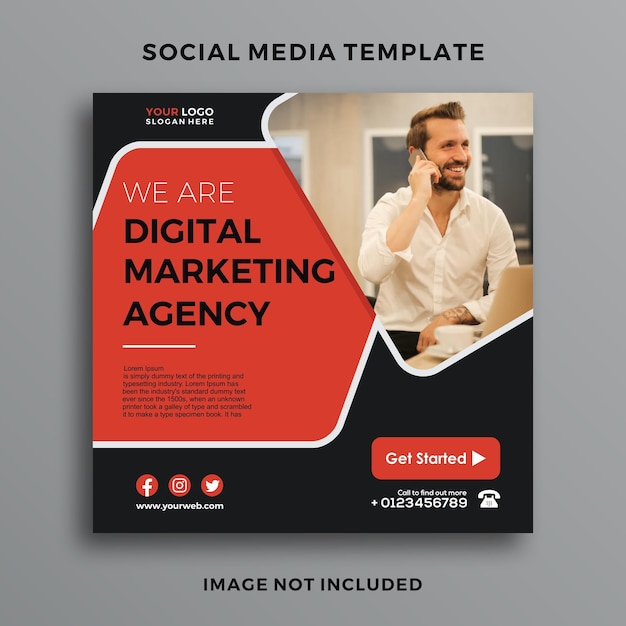 Vector new template instagram post business