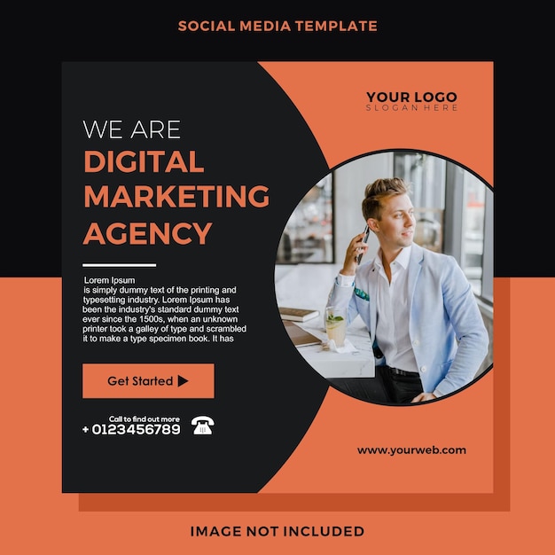 New template social media instagram business