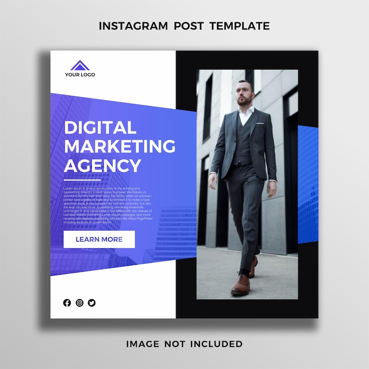 Vector new template social media instagram post