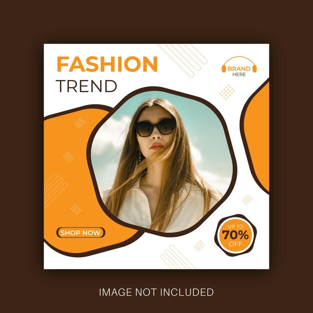 New trend fashion sale social media post template design