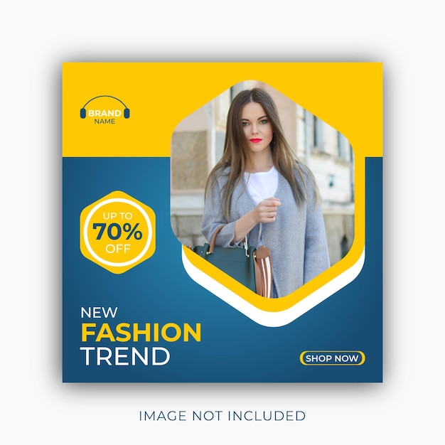 Vector new trend fashion sale social media post template