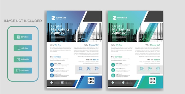 Vector new trendy flyer design templates