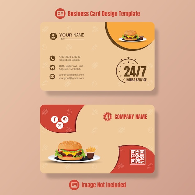 New And Unique Orange Yellow And Light Yellow Professional Business Card Design Template