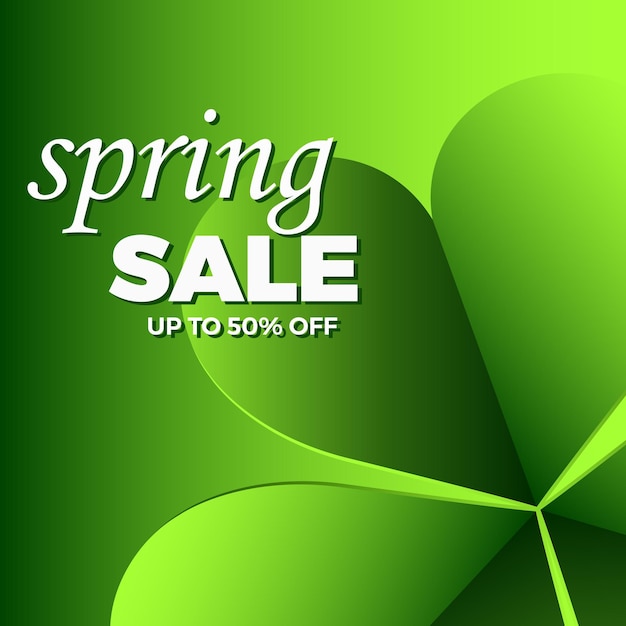 new vactor spring sale green colour design template