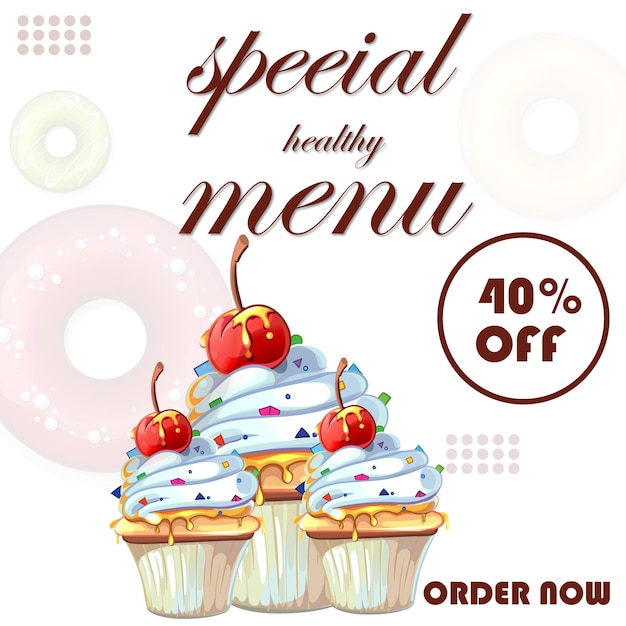 Vector new vector speeial healthy menu template 2024