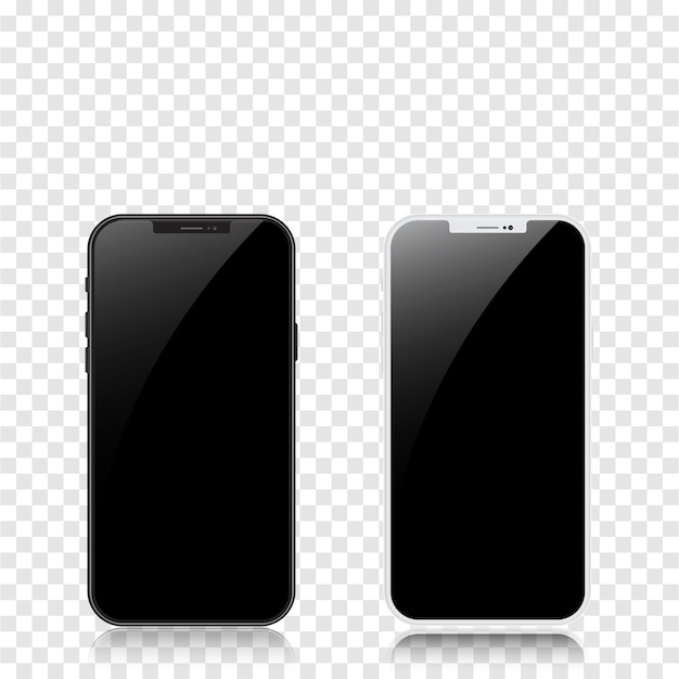 new version of black and white slim smartphone