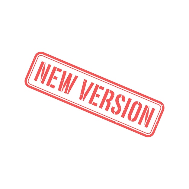 Vector new version stamp new version grunge square sign