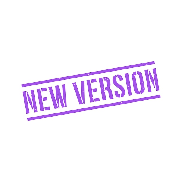 New Version Stamp New Version Grunge Square Sign