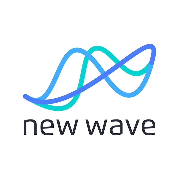 New wave technology logo design