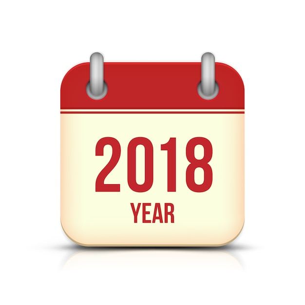 New Year 2018 Calendar Icon