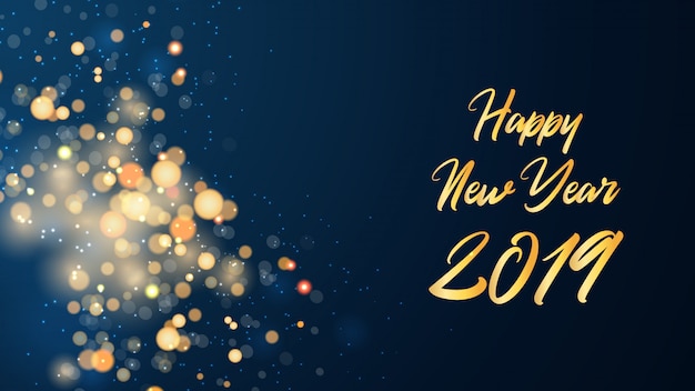 Vector new year 2019 abstract  background blurred