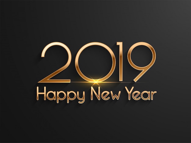 Vector new year 2019 background.