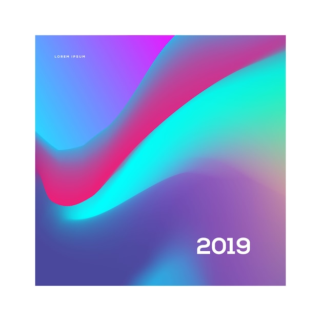Новый год 2019 канун вечеринка шаблон плаката