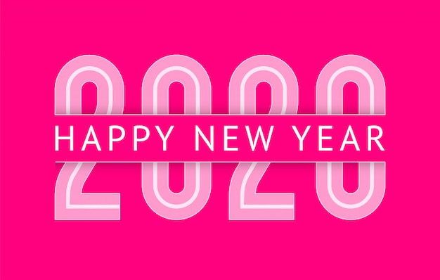 Vector new year 2020 greeting card