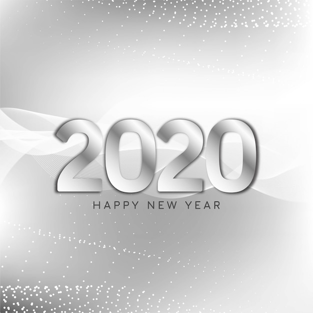 New year 2020 grey color stylish background