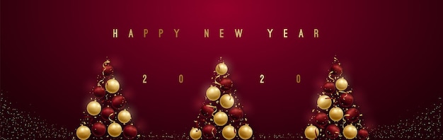 Vector new year 2020 vector banner