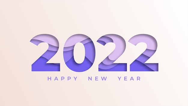 New year 2021 background in paper style