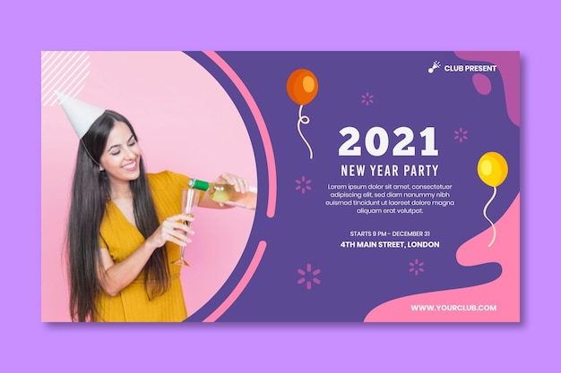 ベクトル 新年2021バナーコンセプト