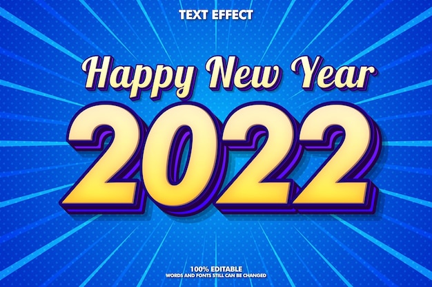 New Year 2021 editable text effects