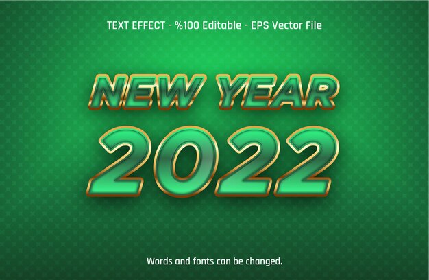 NEW YEAR2022編集可能なテキスト効果