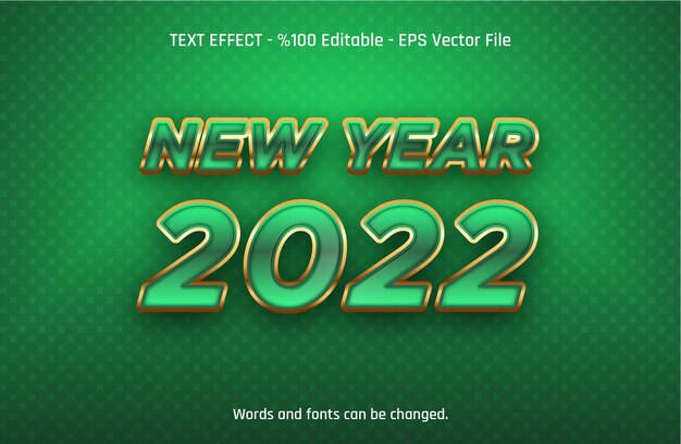 Effetto di testo modificabile capodanno 2022