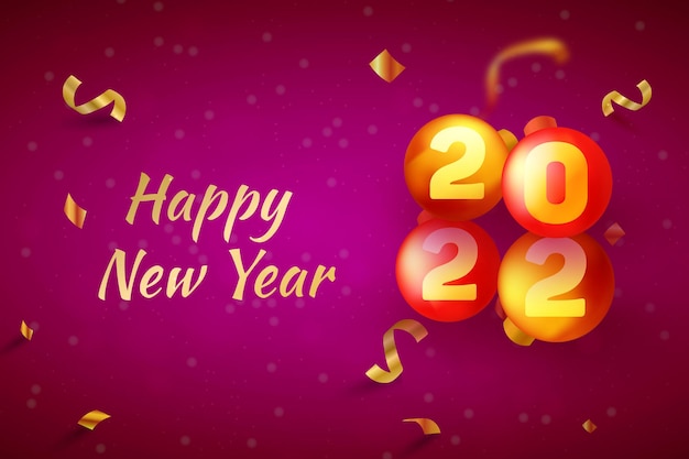 New year 2022 greetings card background